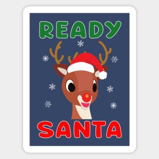 Rudolph Red Nose Reindeer Christmas Snowflakes Kids Gift Sticker